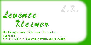 levente kleiner business card